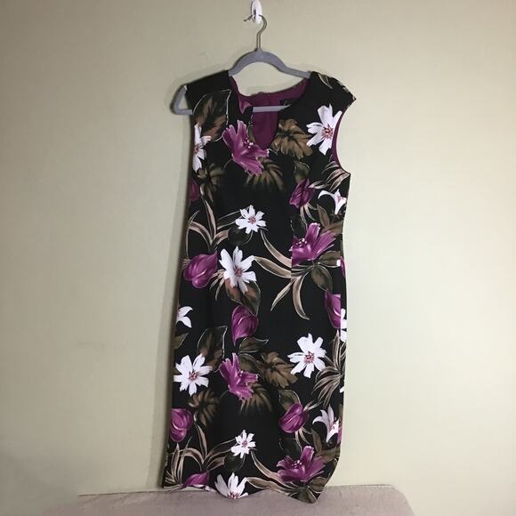 Connected Apparel Women’s  Knee length Floral Sheath Dress  Size 12 EUC - Picture 4 of 10